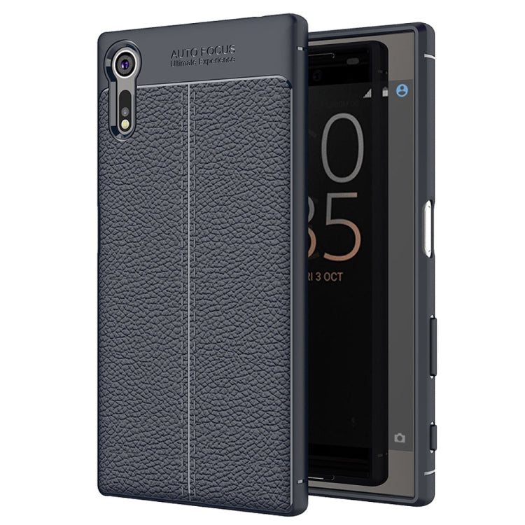 For Sony Xperia XZ / XZs Litchi Texture TPU Protective Back Cover Case