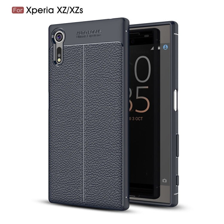 For Sony Xperia XZ / XZs Litchi Texture TPU Protective Back Cover Case