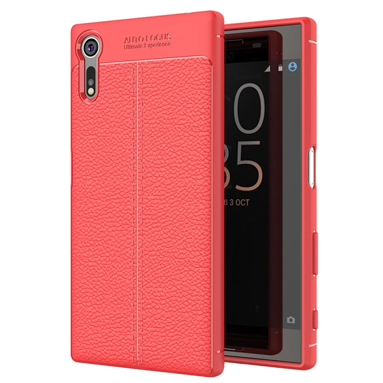 For Sony Xperia XZ / XZs Litchi Texture TPU Protective Back Cover Case