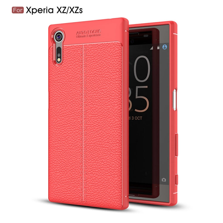For Sony Xperia XZ / XZs Litchi Texture TPU Protective Back Cover Case