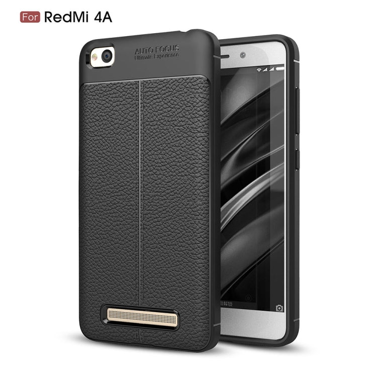 For Xiaomi Redmi 4A Litchi Texture TPU Protective Back Cover Case