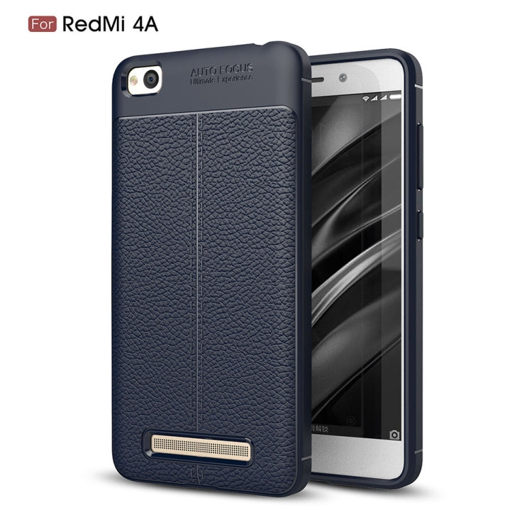 For Xiaomi Redmi 4A Litchi Texture TPU Protective Back Cover Case