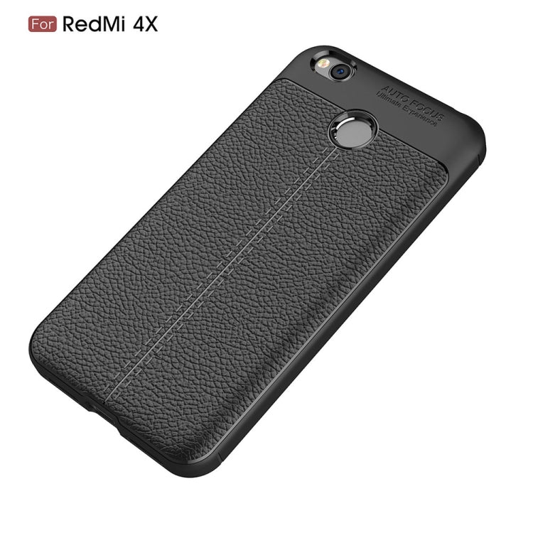 For Xiaomi Redmi 4X Litchi Texture TPU Protective Back Cover Case