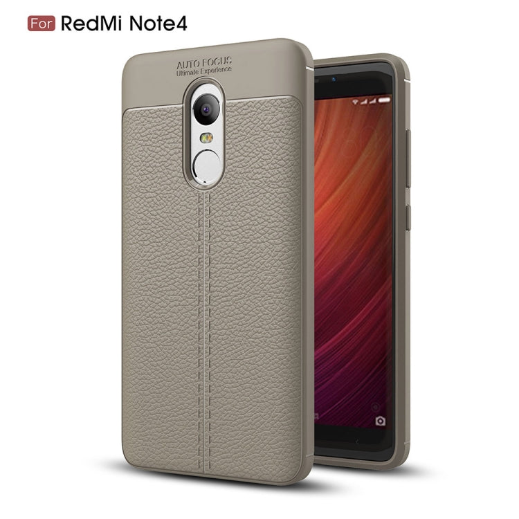 For Xiaomi Redmi Note 4 Litchi Texture TPU Protective Back Cover Case