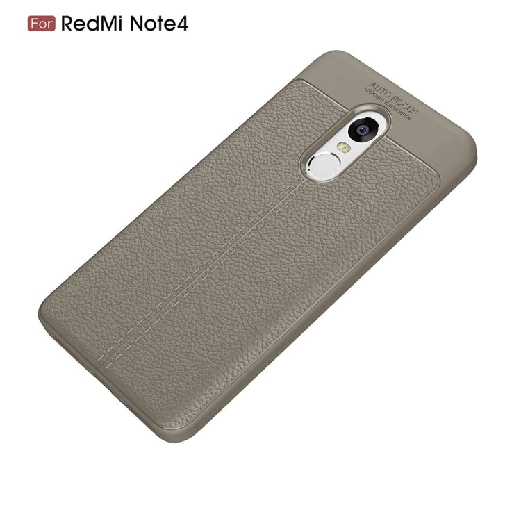 For Xiaomi Redmi Note 4 Litchi Texture TPU Protective Back Cover Case