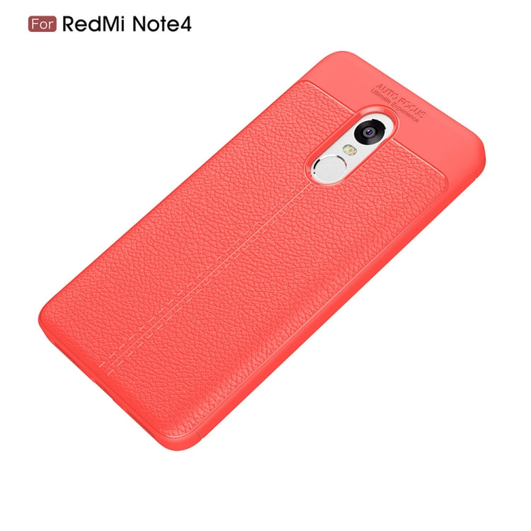 For Xiaomi Redmi Note 4 Litchi Texture TPU Protective Back Cover Case