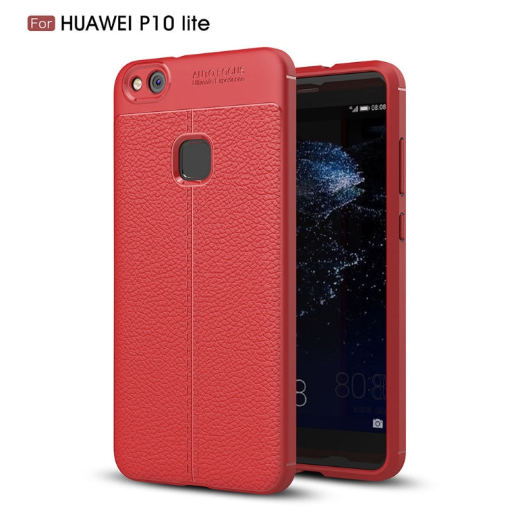 For Huawei P10 Lite Litchi Texture TPU Protective Back Cover Case