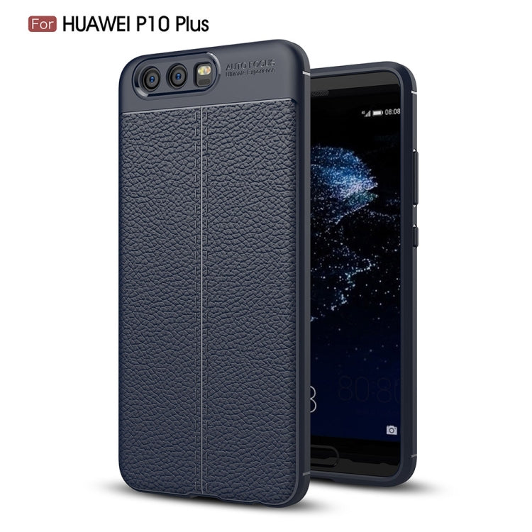 For Huawei P10 Plus Litchi Texture TPU Protective Back Cover Case