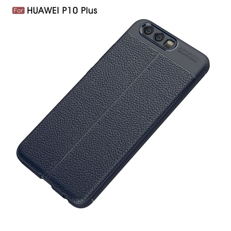 For Huawei P10 Plus Litchi Texture TPU Protective Back Cover Case