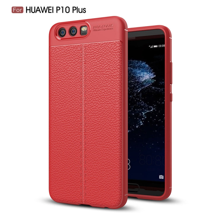 For Huawei P10 Plus Litchi Texture TPU Protective Back Cover Case