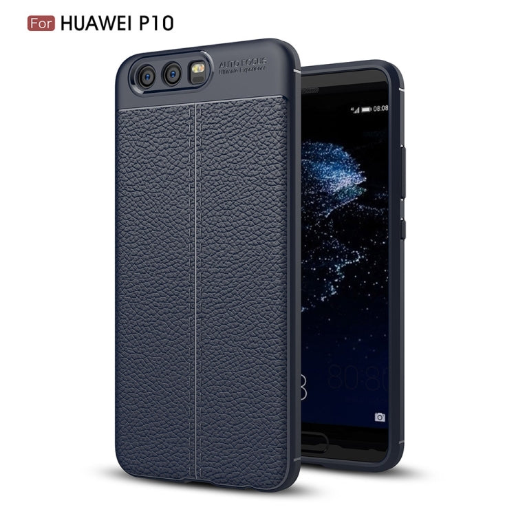 For Huawei P10 Litchi Texture TPU Protective Back Cover Case