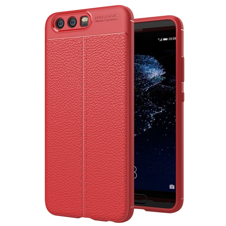 For Huawei P10 Litchi Texture TPU Protective Back Cover Case