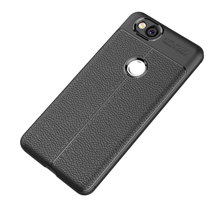 For Google Pixel 2 Litchi Texture Full Coverage TPU Protective Back Cover Case