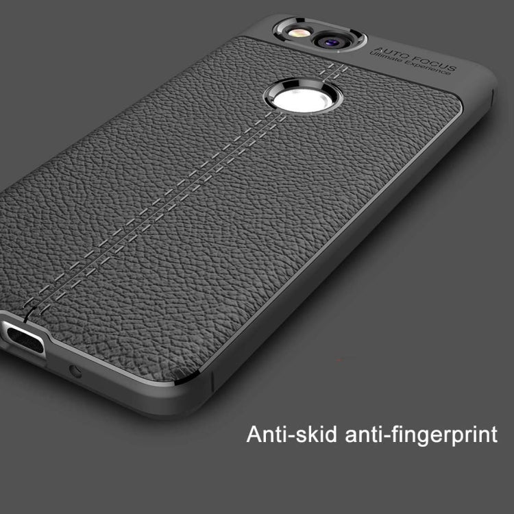 For Google Pixel 2 Litchi Texture Full Coverage TPU Protective Back Cover Case