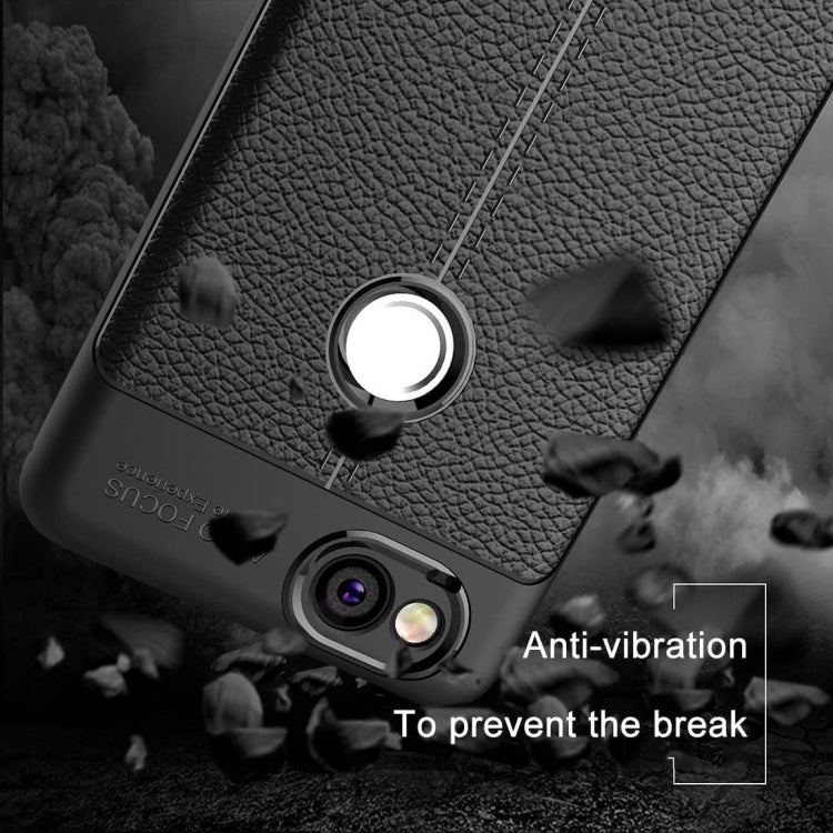 For Google Pixel 2 Litchi Texture Full Coverage TPU Protective Back Cover Case