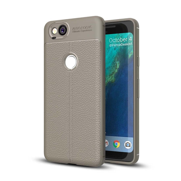 For Google Pixel 2 Litchi Texture Full Coverage TPU Protective Back Cover Case