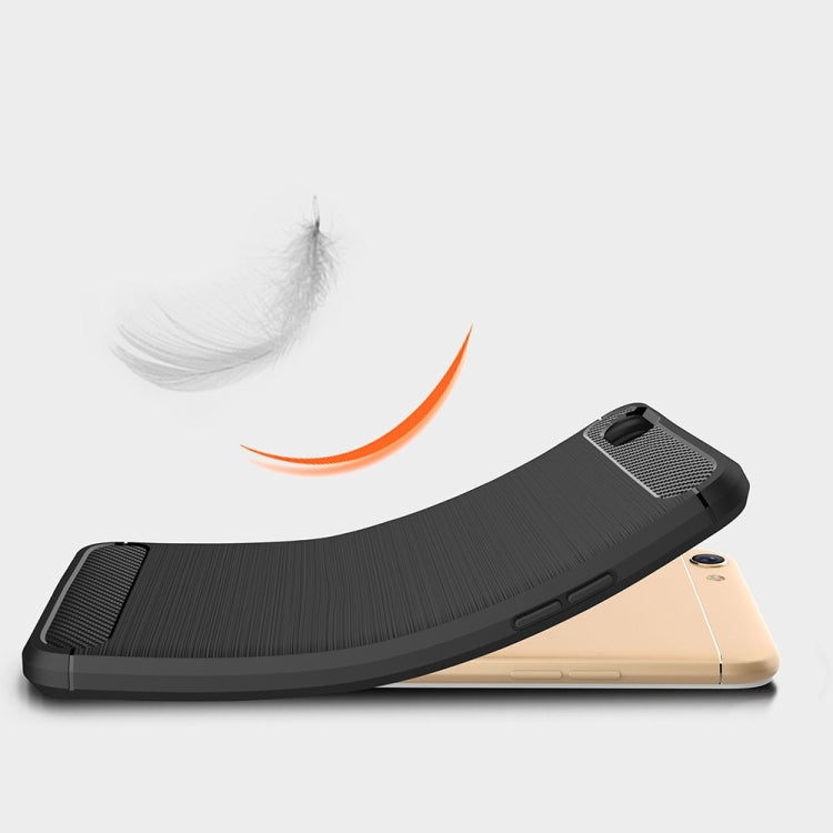 For OPPO F3 Brushed Texture Carbon Fiber Shockproof TPU Rugged Armor Protective Case