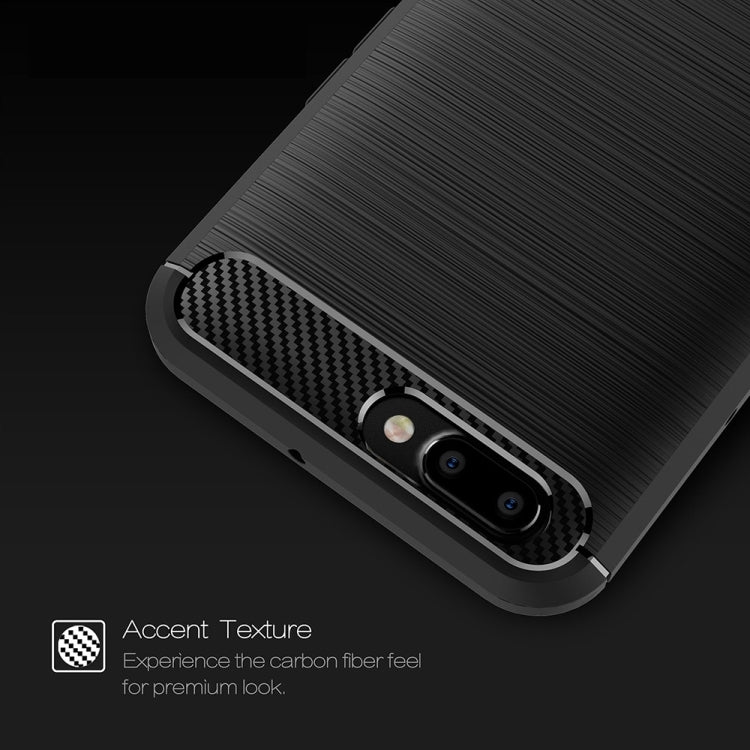For OPPO R11 Brushed Texture Carbon Fiber Shockproof TPU Rugged Armor Protective Case