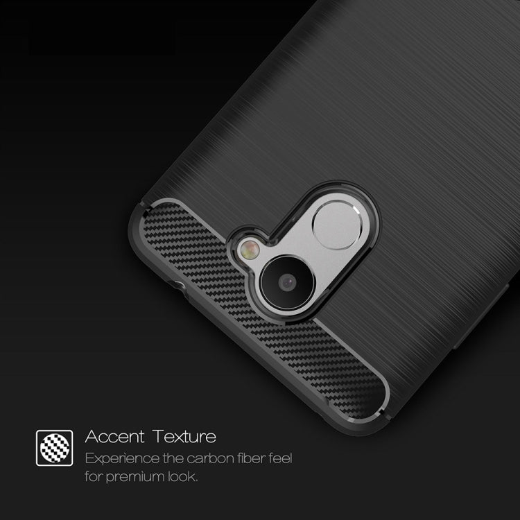 For Huawei Enjoy 7 Plus Brushed Texture Carbon Fiber Shockproof TPU Rugged Armor Protective Case
