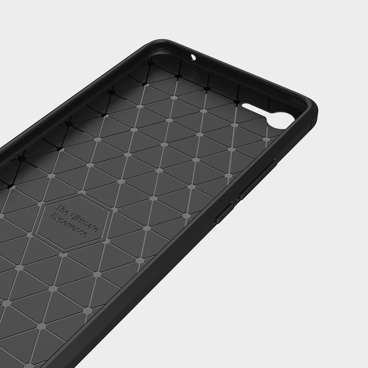 For Meizu Meilan E2 Brushed Texture Carbon Fiber Shockproof TPU Rugged Armor Protective Case