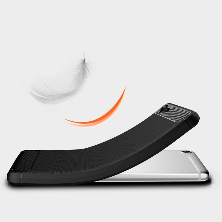 For Meizu Meilan E2 Brushed Texture Carbon Fiber Shockproof TPU Rugged Armor Protective Case