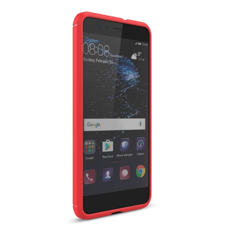 For Huawei P10 Lite Brushed Carbon Fiber Texture Shockproof TPU Protective Cover Case
