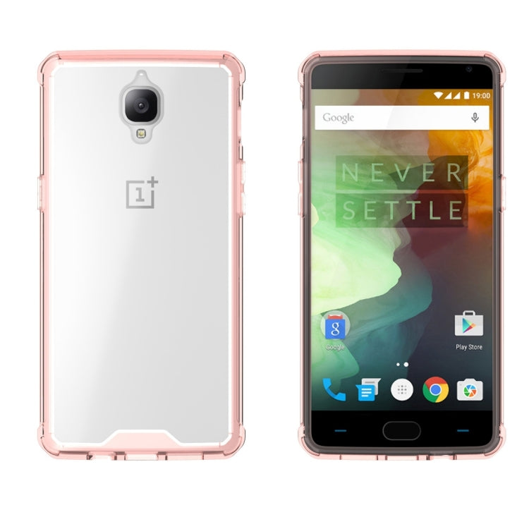 For Oneplus 3 Acrylic + TPU Transparent Armor Protective Case
