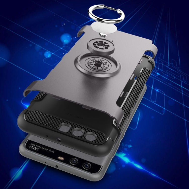 For Huawei P10 Plus Magnetic 360 Degree Rotation Ring Armor Protective Case