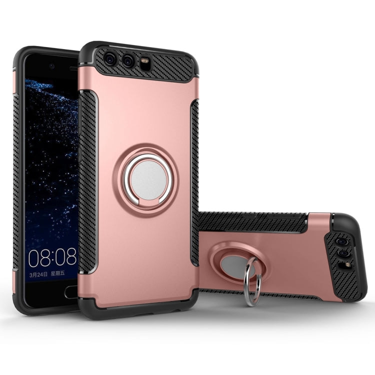 For Huawei P10 Plus Magnetic 360 Degree Rotation Ring Armor Protective Case