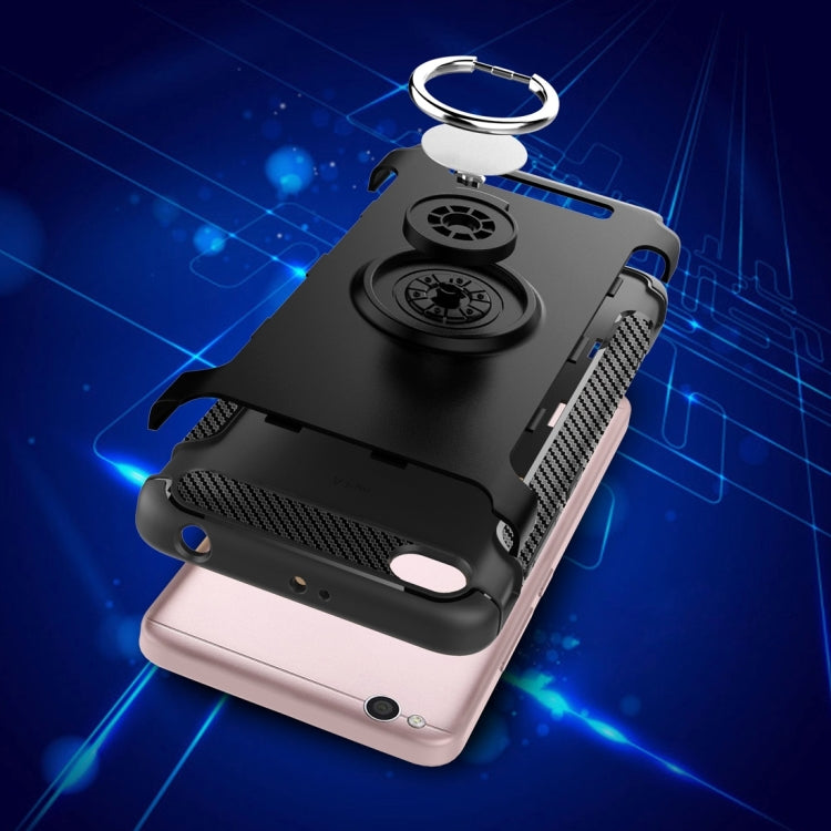 For Xiaomi Redmi 4A Magnetic 360 Degree Rotation Ring Armor Protective Case