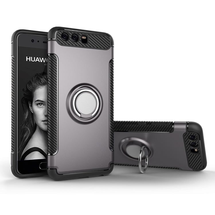 For Huawei P10 Magnetic 360 Degree Rotation Ring Armor Protective Case