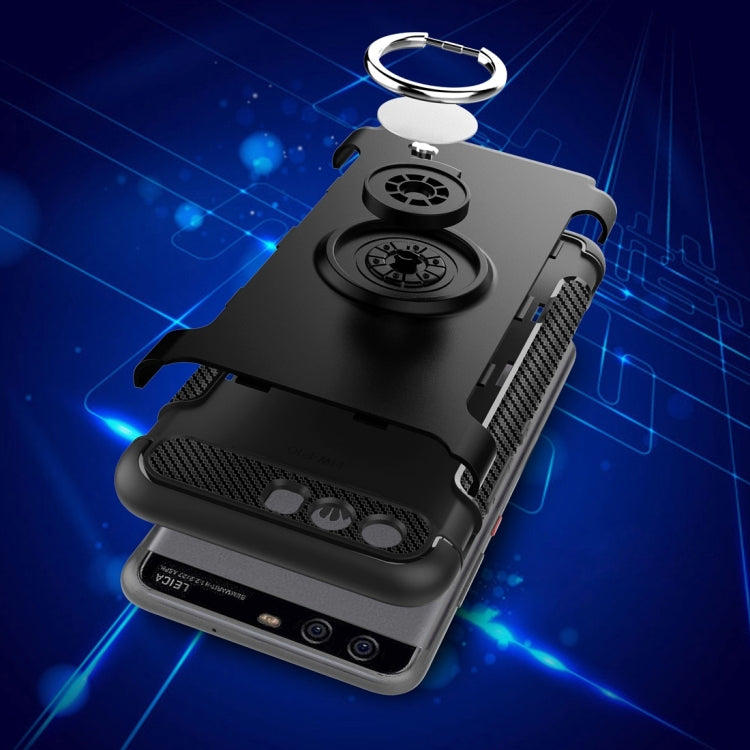 For Huawei P10 Magnetic 360 Degree Rotation Ring Armor Protective Case