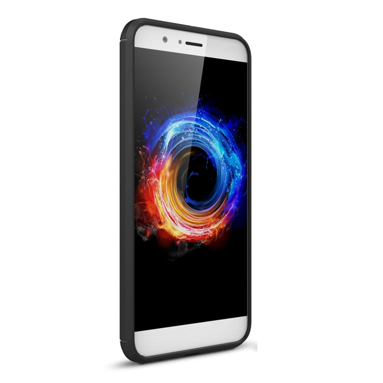 For Huawei Honor V9 Brushed Carbon Fiber Texture Shockproof TPU Protective Cover Case