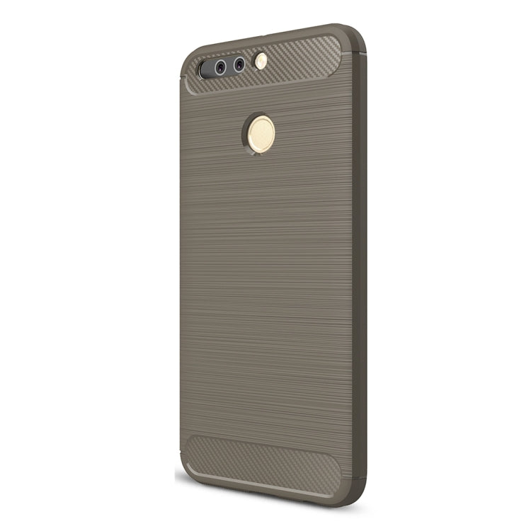 For Huawei Honor V9 Brushed Carbon Fiber Texture Shockproof TPU Protective Cover Case