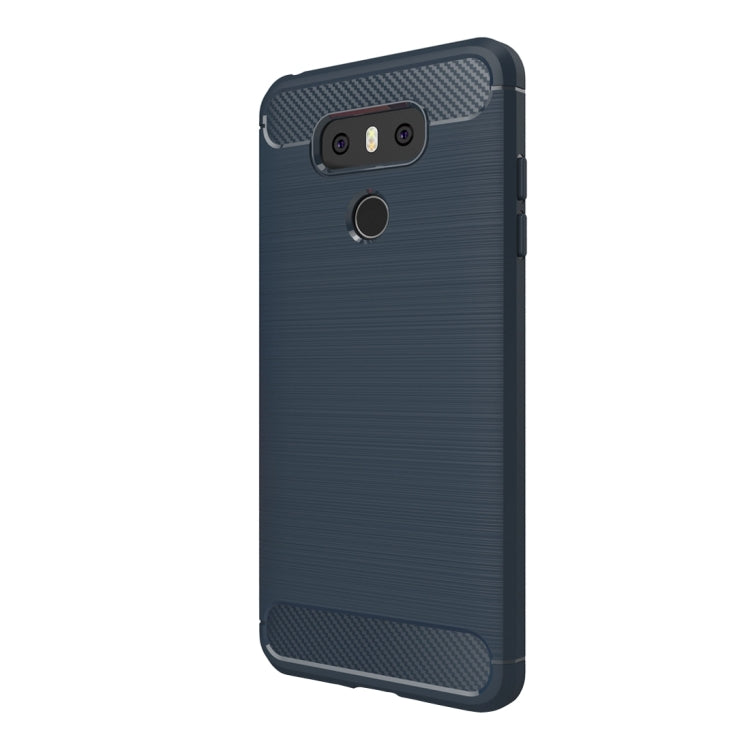 For LG G6 Brushed Carbon Fiber Texture Shockproof TPU Protective Cover Case
