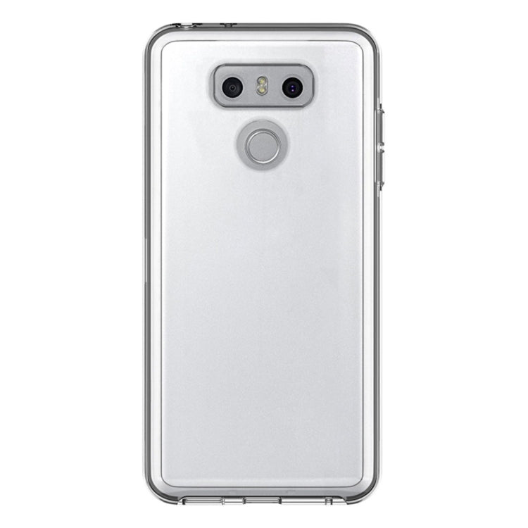 For LG G6 PC + TPU Chrome Plated Press Button Transparent Protective Back Cover Case(Transparent)