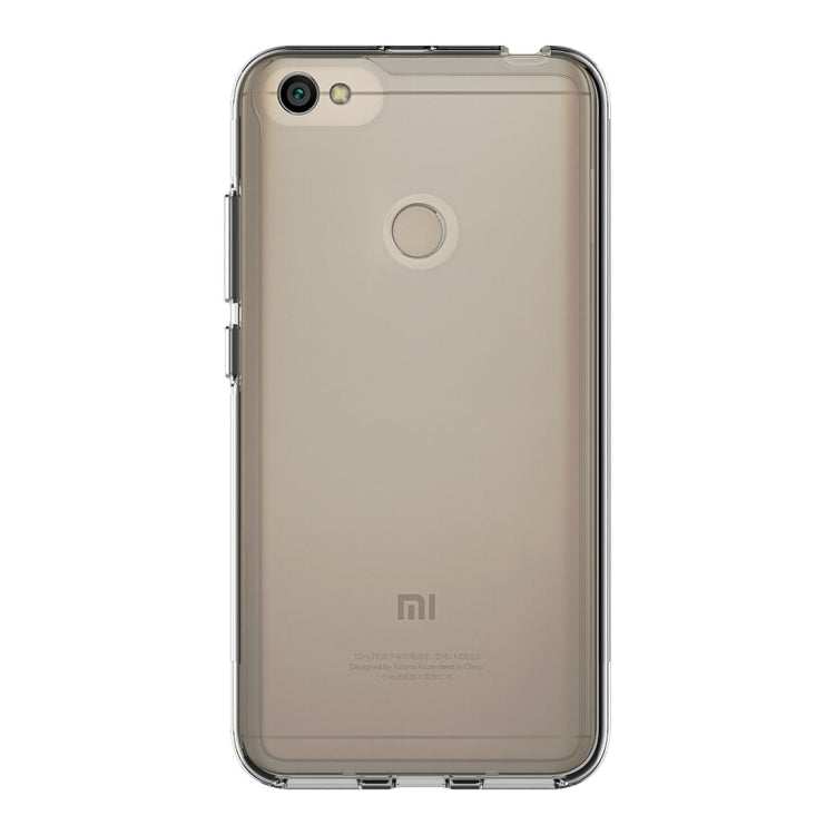 For Xiaomi Redmi Note 5A & Redmi Note 5A Pro / Prime PC + TPU Chrome Plated Press Button Transparent Protective Back Cover Case(Transparent)