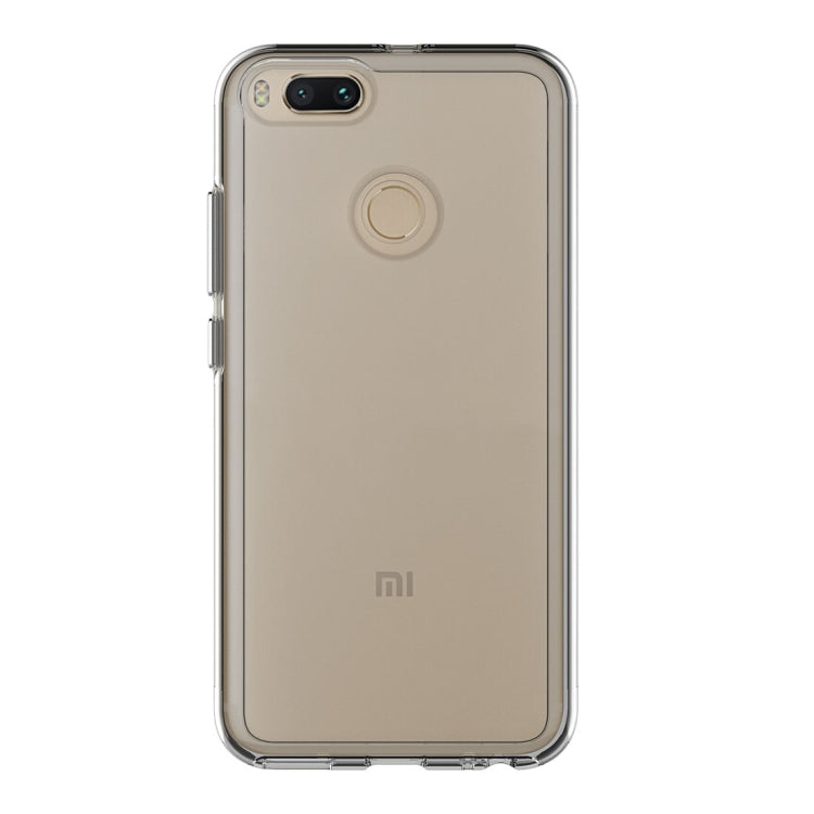 For Xiaomi Mi 5X / A1 PC + TPU Chrome Plated Press Button Transparent Protective Back Cover Case(Transparent)