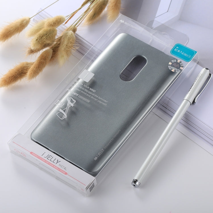 GOOSPERY I JELLY METAL Series for Xiaomi Redmi Note 4 Full Coverage TPU Protective Back Cover Case