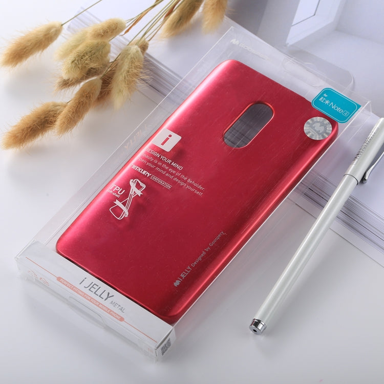 GOOSPERY I JELLY METAL Series for Xiaomi Redmi Note 4 Full Coverage TPU Protective Back Cover Case