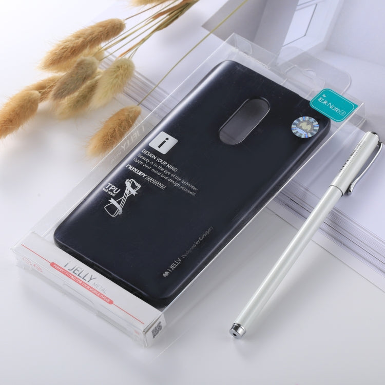 GOOSPERY I JELLY METAL Series for Xiaomi Redmi Note 4 Full Coverage TPU Protective Back Cover Case