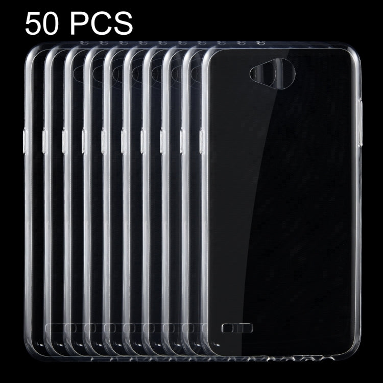 50 PCS for LG X power2 0.75mm Ultra-thin Transparent TPU Protective Case