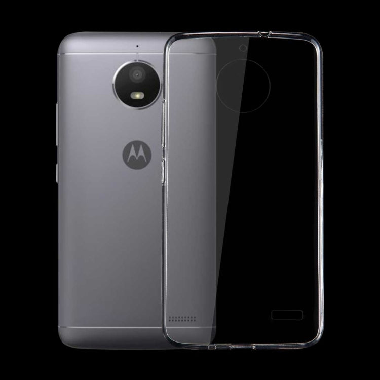 For Motorola Moto E4 (EU Version) 0.75mm TPU Transparent Protective Case Back Cover Shell(Transparent)
