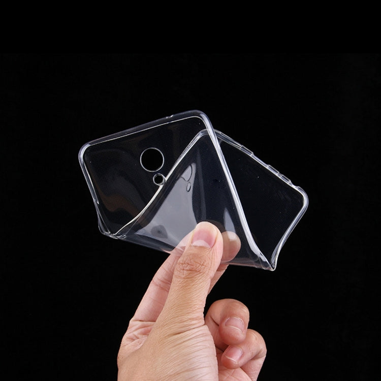 For Meizu M5 Note 0.75mm Ultra-thin Transparent TPU Protective Case(Transparent)