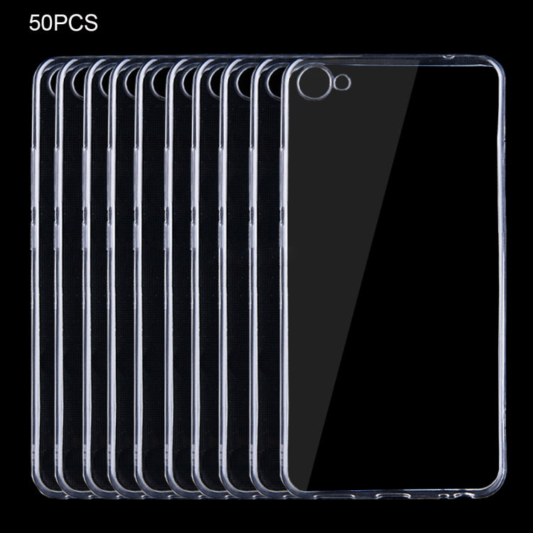 50 PCS for Meizu Meilan X 0.75mm Ultra-thin Transparent TPU Protective Case(Transparent)
