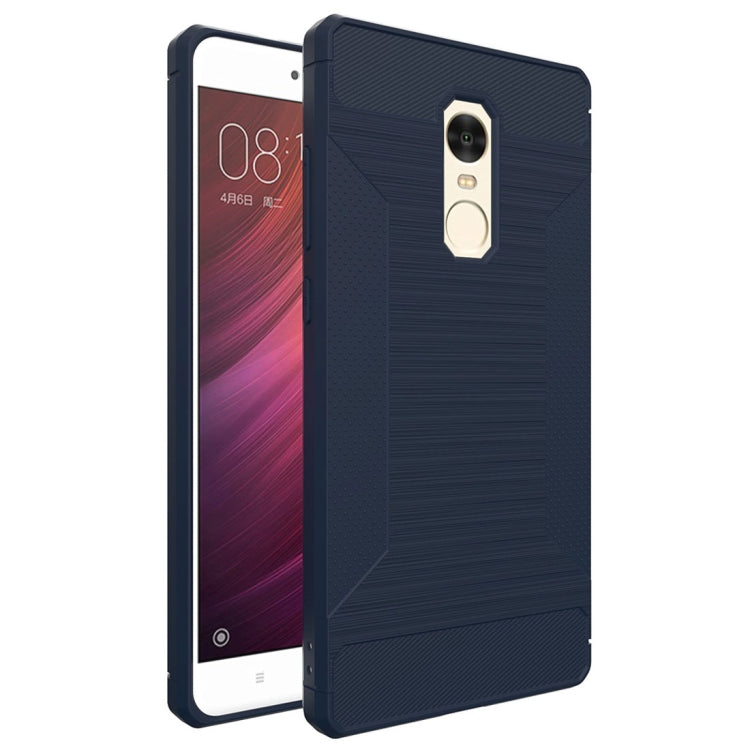 For Xiaomi Redmi Note 4 Brushed Texture TPU Anti-slip Soft Protective Case