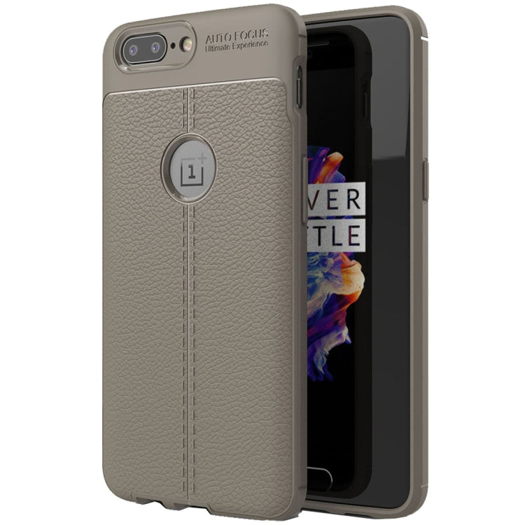 For OnePlus 5 Litchi Texture TPU Protective Back Cover Case