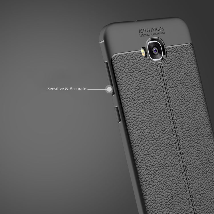 For Asus Zenfone 4 Selfie (ZD553KL) Litchi Texture Soft TPU Anti-skip Protective Cover Back Case