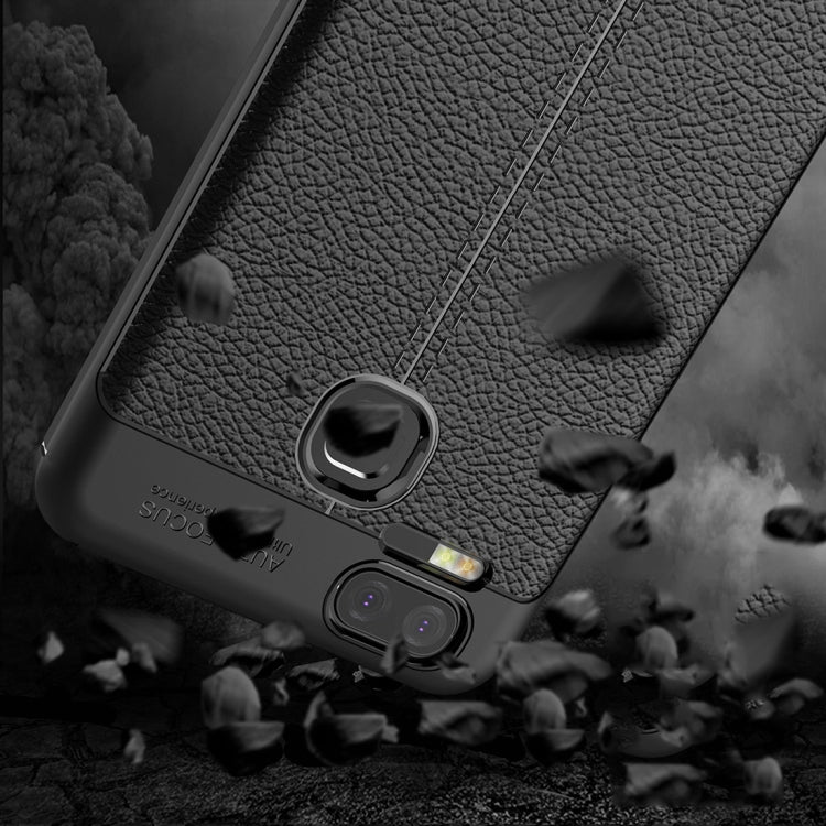 For Asus Zenfone 3 Zoom (ZE553KL) Litchi Texture Soft TPU Anti-skip Protective Cover Back Case