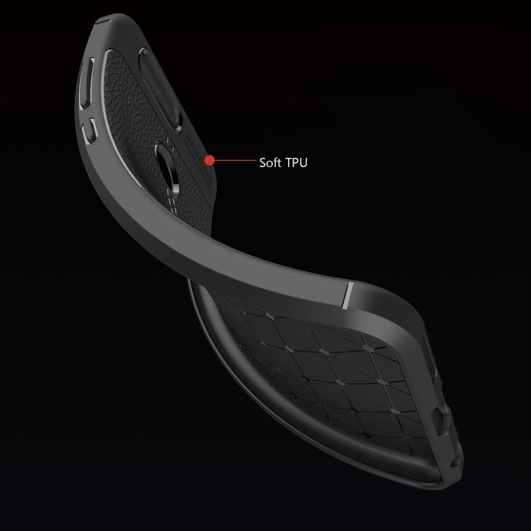 For Huawei nova 2 Litchi Texture Soft TPU Anti-skip Protective Cover Back Case